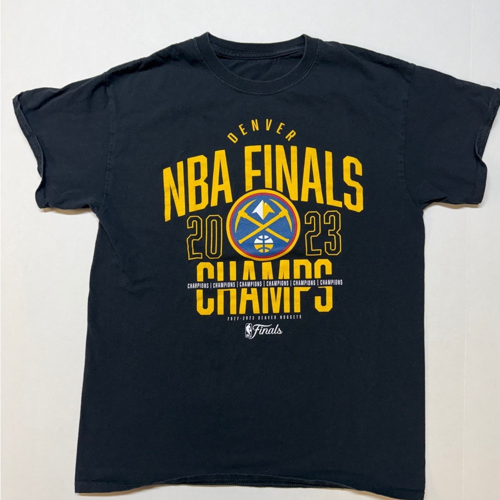 Denver Nuggets NBA Finals‎ 2023 Champs Dark Blue Medium T Shirt